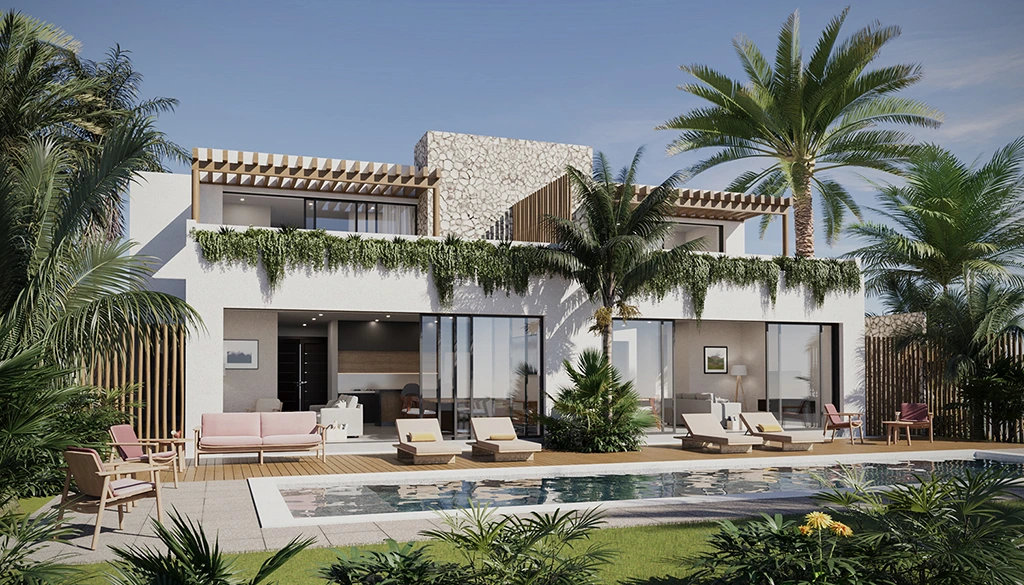 Render exterior villas